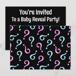 Rosa eller Blått Könsbestämningsfirande Inbjudningar