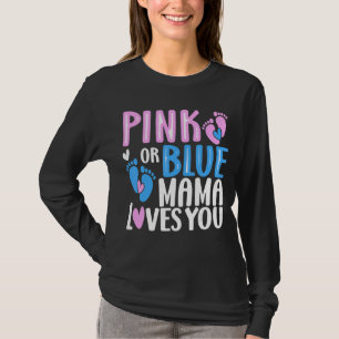 Rosa eller blått Mamma Gender som visar 3 T Shirt