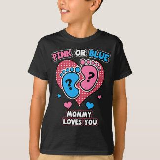 Rosa eller blått Mamma Kärlek du Gender Visa Baby T Shirt