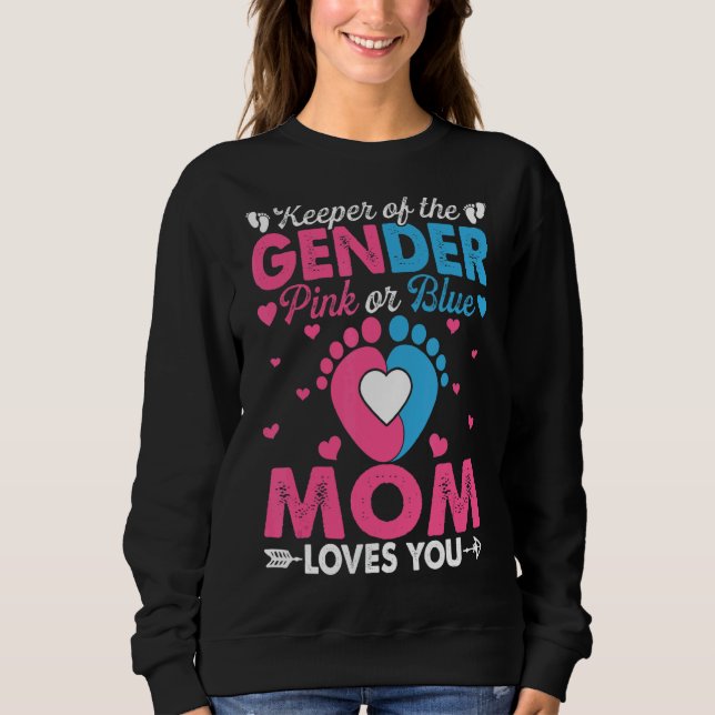 Rosa eller Blått Mamma Kärlek Du Gender Visa Cute T Shirt (Framsida)
