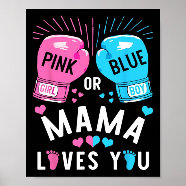 Rosa eller blått Mamma Kärlek som du använder för  Poster (Framsidan)