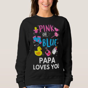 Rosa eller Blått Pappa Kärlek du Gender Visa Baby T Shirt