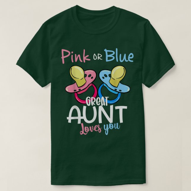 Rosa eller blått Underbart Moster Kärlek som du vi T Shirt (Design framsida)