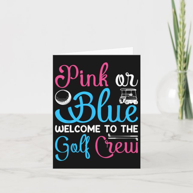 Rosa eller blått välkomnande av Golfbesättningens  Kort (Framsida)