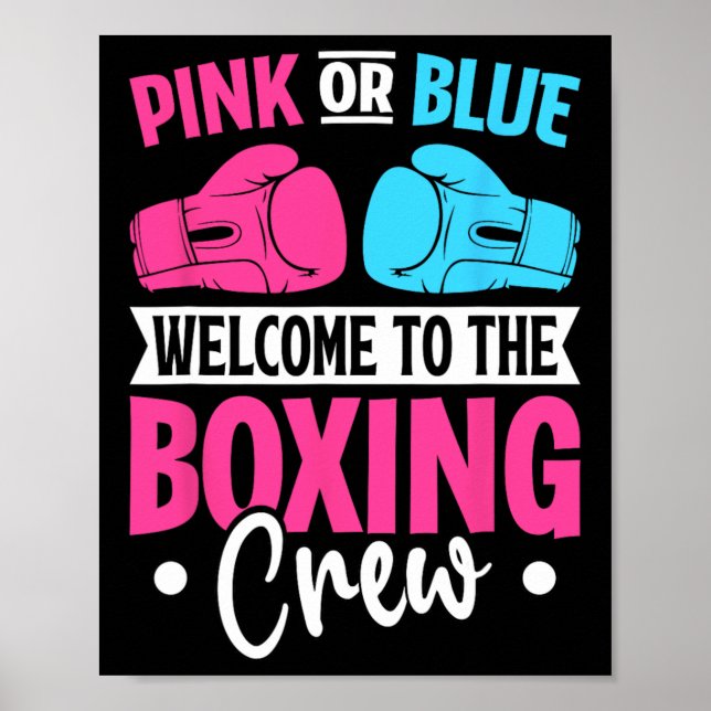 Rosa eller blått välkomnande av nyfödda Ba (Boxing Poster (Framsidan)
