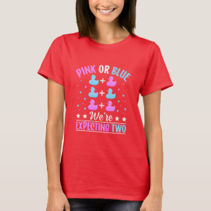 Rosa eller blått, vi förväntar oss två (4) t shirt