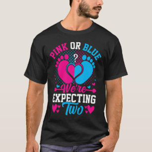 Rosa eller blått Vi förväntar oss två T Shirt