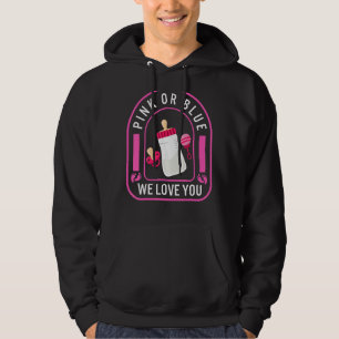Rosa eller blått Vi Kärlek du Manar Fars dag Nyföd Hoodie