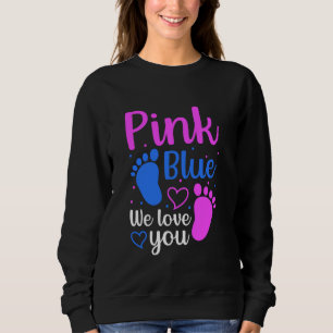 Rosa eller blått Vi Kärlek er Baby-meddelande T Shirt