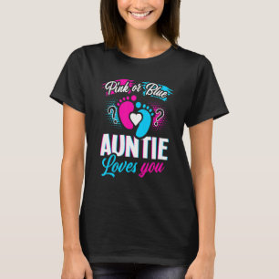 Rosa eller Blue Auntie Kärlek Du Gender Visa Baby T Shirt