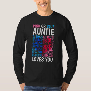 Rosa eller Blue Auntie Kärlek Du Gender Visa Baby T Shirt