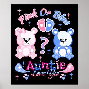 Rosa eller Blue Auntie Kärlek du Poster