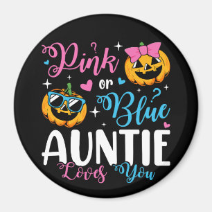 Rosa eller Blue Auntie Kärlek du pumpkin Baby Circ Magnet