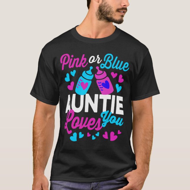 Rosa eller Blue AUNTIE Kärlek You | Innehavare av  T Shirt (Framsida)