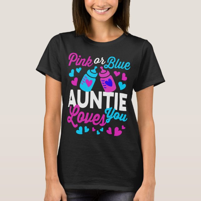 Rosa eller Blue AUNTIE Kärlek You | Innehavare av  T Shirt (Framsida)