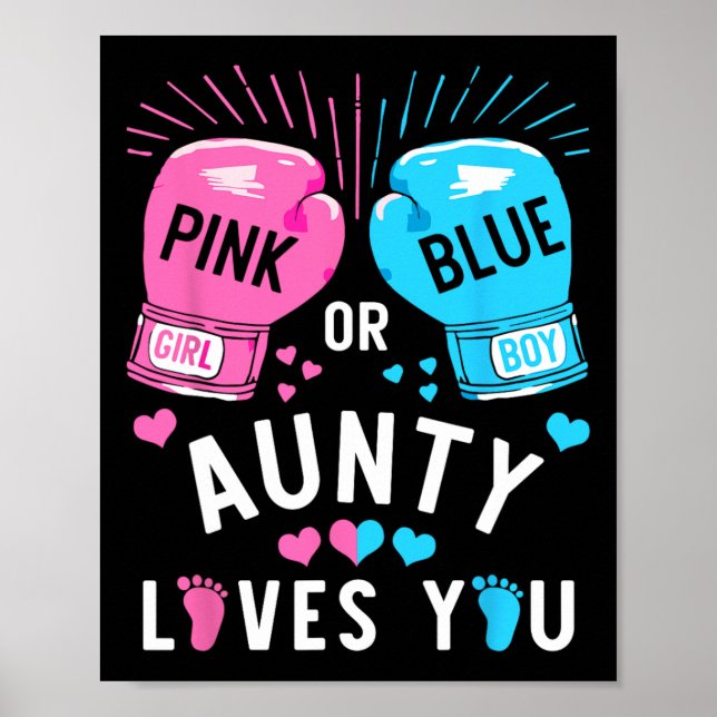 Rosa eller Blue Aunty Kärlek du Boxing Gender Visa Poster (Framsidan)