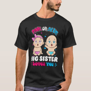 Rosa eller Blue Baby Big Brother Kärlek You Baby S T Shirt