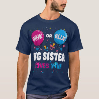Rosa eller Blue Balloon Big Brother Kärlek Du Gend T Shirt