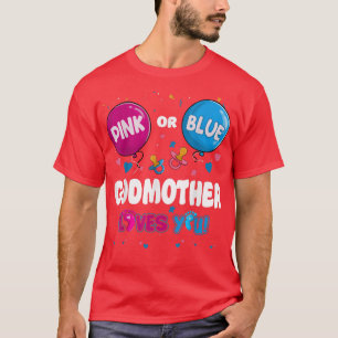 Rosa eller Blue Balloon Godmor Kärlek Du Gender Re T Shirt