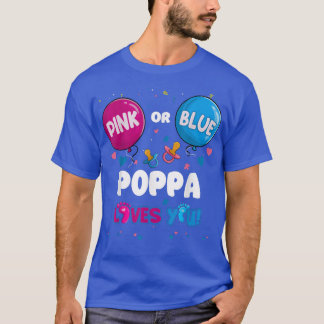 Rosa eller Blue Balloon Poppa Kärlek You Gender Re T Shirt