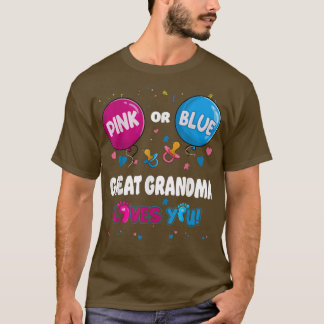 Rosa eller Blue Balloon Underbar Grandma Kärlek Yo T Shirt