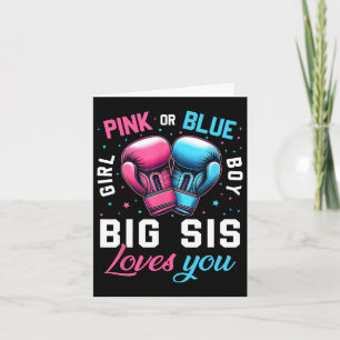 Rosa eller Blue Big Syrran Kärlek du Boxing Gender Kort