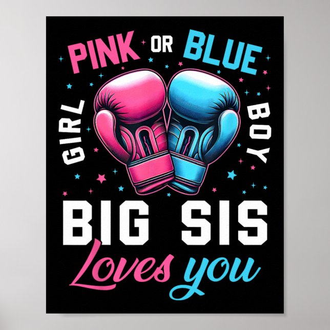 Rosa eller Blue Big Syrran Kärlek du Boxing Gender Poster (Framsidan)