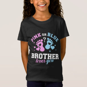 Rosa eller Blue bror Kärlek du Funny Fars dag T Shirt
