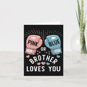 Rosa eller Blue Brother Kärlek du Boxing Gender Re Kort
