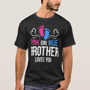 Rosa eller Blue Brother Kärlek du Gender visa T Shirt