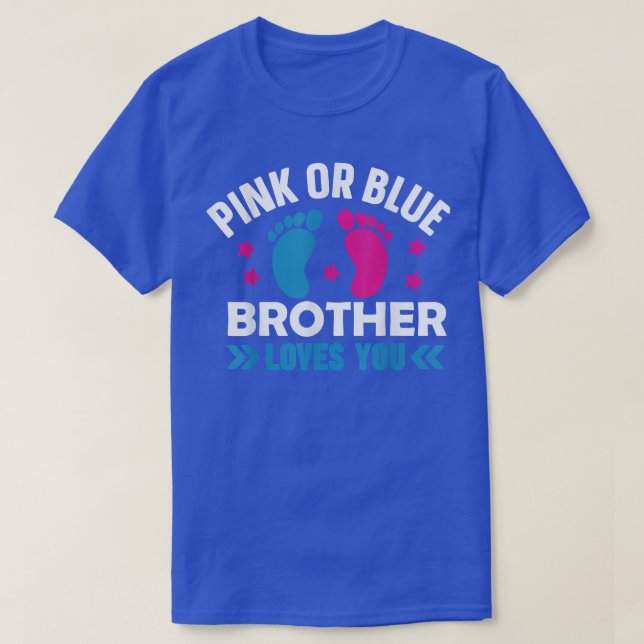 Rosa eller Blue Brother Kärlek You Baby Gravid Ann T Shirt (Design framsida)