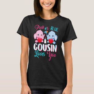 Rosa eller Blue Cousin Kärlek du Elephants Baby Ge T Shirt