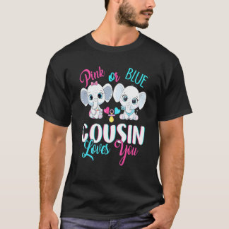 Rosa eller Blue Cousin Kärlek du Elephants Baby Ge T Shirt