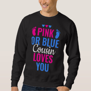 Rosa eller Blue Cousin Kärlek du Gender Upptäck 3 Lång Ärmad Tröja