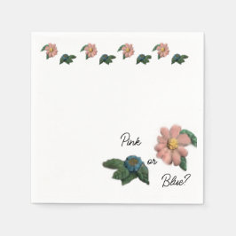 Rosa eller Blue? Gender för att visa babyskor Pappersservett
