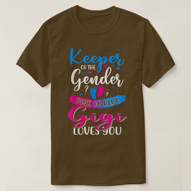 Rosa eller Blue Gigi Kärlek som du håller i Gender T Shirt (Design framsida)