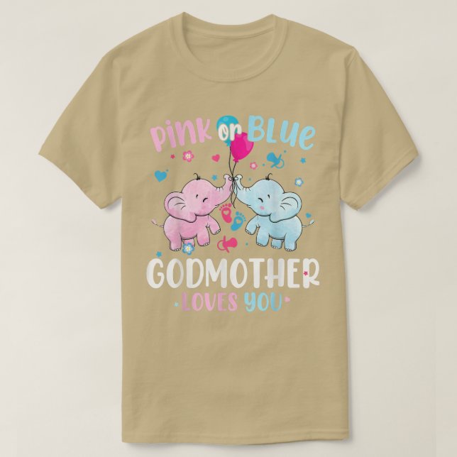 Rosa eller Blue Godmor Kärlek Du Gender Ele T Shirt (Design framsida)