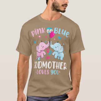 Rosa eller Blue Godmor Kärlek Du Gender Ele T Shirt