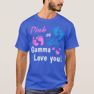 Rosa eller Blue Gramma Kärlek du Gender Visa Party T Shirt
