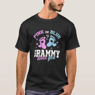 Rosa eller Blue Grammy Kärlek Du Baby Gender Revea T Shirt