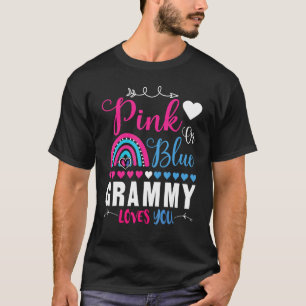 Rosa eller Blue Grammy Kärlek du Gender Visa Party T Shirt