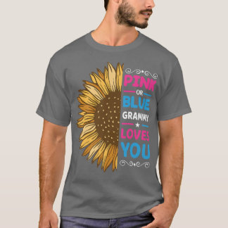 Rosa eller Blue Grammy Kärlek You Baby Gender Reve T Shirt