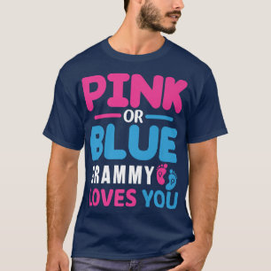 Rosa eller Blue Grammy Kärlek You Baby Gender Reve T Shirt