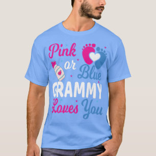 Rosa eller Blue Grammy Kärlek You Baby Gender Reve T Shirt
