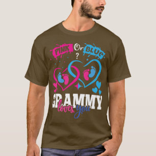 Rosa eller Blue Grammy Kärlek You Baby Gender Reve T Shirt