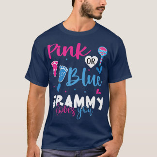 Rosa eller Blue Grammy Kärlek You Baby Gender Reve T Shirt