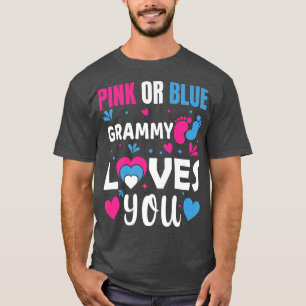 Rosa eller Blue Grammy Kärlek You Baby Gender Reve T Shirt
