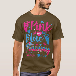 Rosa eller Blue Grammy Kärlek You Baby Gender Reve T Shirt