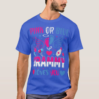 Rosa eller Blue Grammy Kärlek You Baby Gender Reve T Shirt