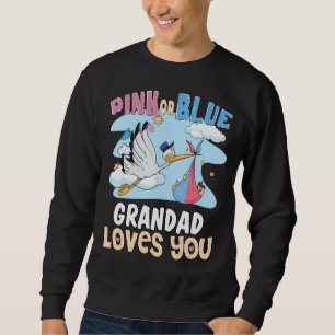 Rosa eller Blue Grandad Kärlek You Best Grandpa nå Lång Ärmad Tröja